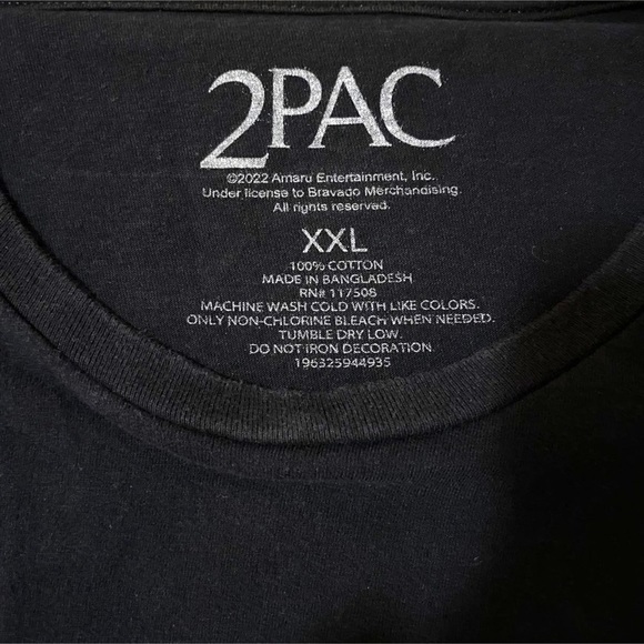 Men’s XXL Vintage Tupac Short Sleeve T-Shirt - Picture 3 of 5